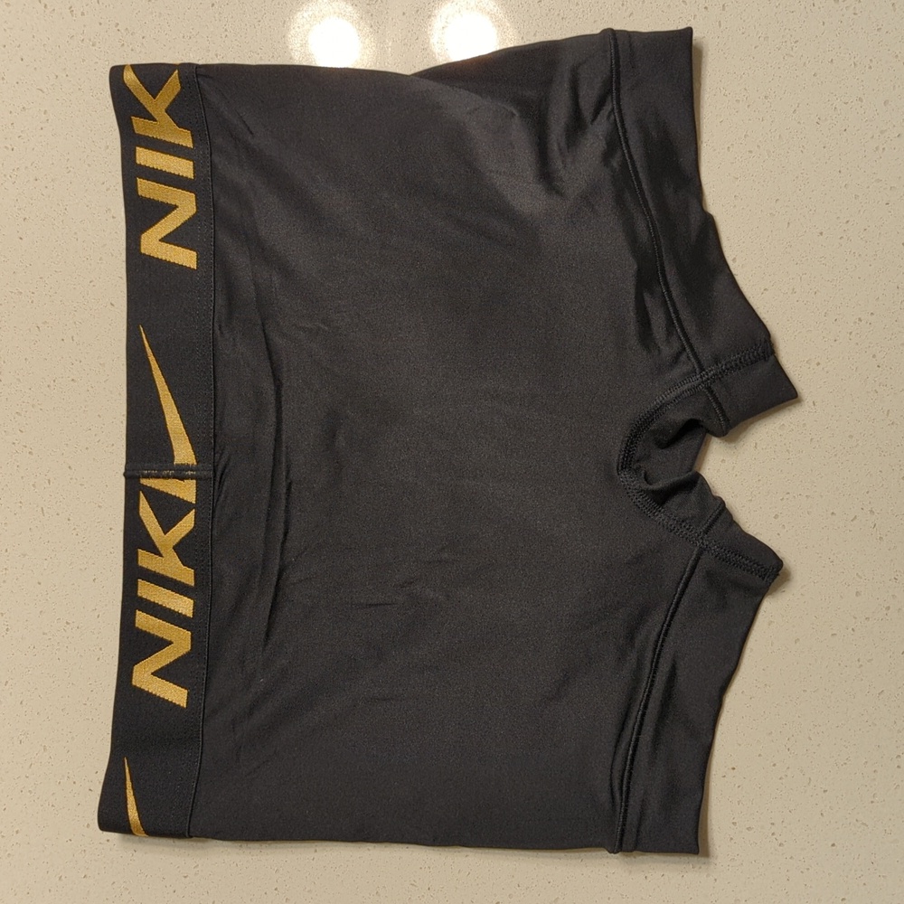 Nike Black and Gold Trunks - Picture 2 of 2